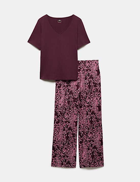 Pure Cotton Checked Long Pyjama Set