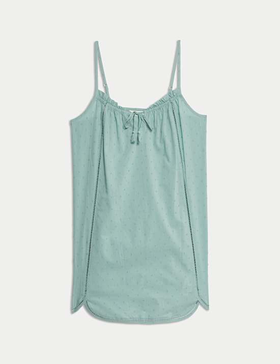 Pure Cotton Dobby Tie Front Chemise