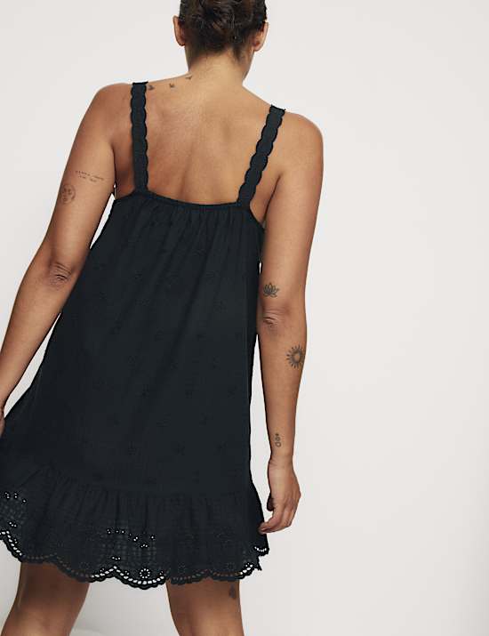 Pure Cotton Broderie Chemise