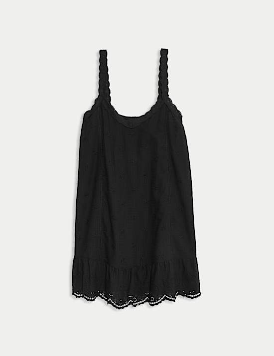 Νυχτικό με κέντημα από 100% βαμβάκι