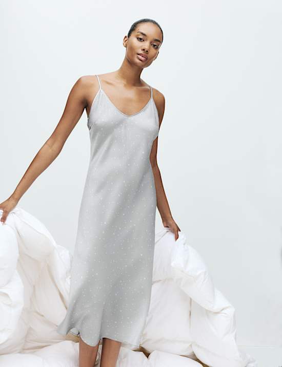 Satin Star Print Chemise