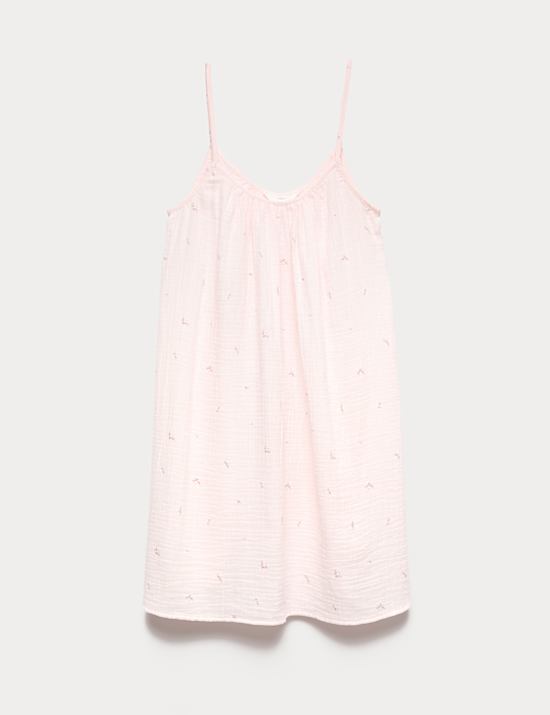 Chemisier &agrave; motif floral en mousseline 100 % coton