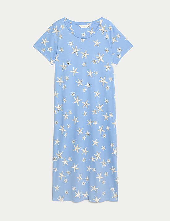 Cotton Modal Printed Nightdress