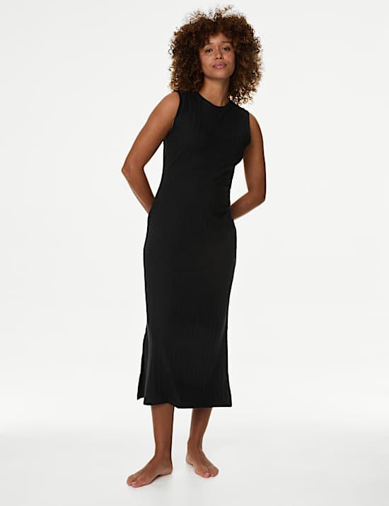 Conjunto de 2 piezas de c&aacute;rdigan y camis&oacute;n acanalado