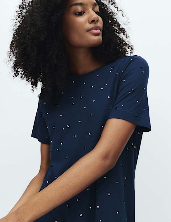 Chemise de nuit longue avec imprimé, dotée de la technologie Cool Comfort™