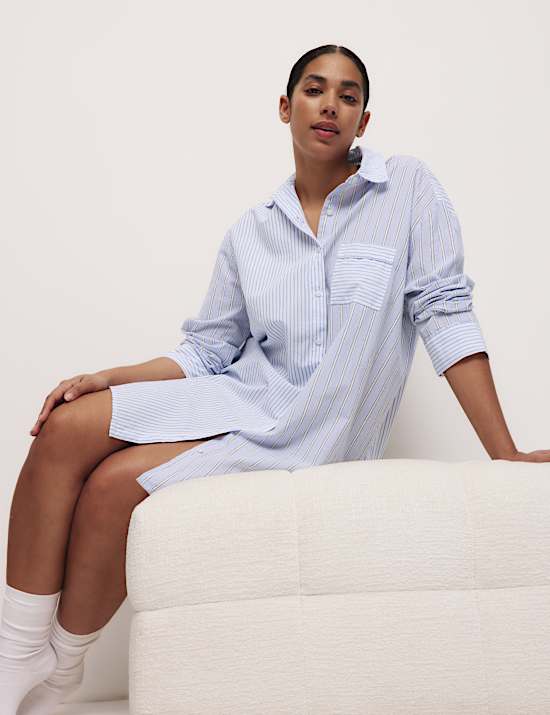 Chemise de nuit à rayures dotée de la technologie Cool Comfort™