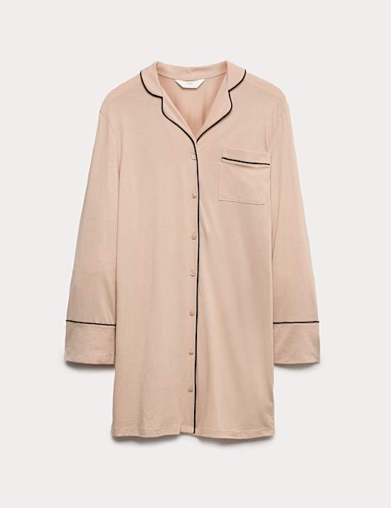 Cotton Modal Revere Nightshirt