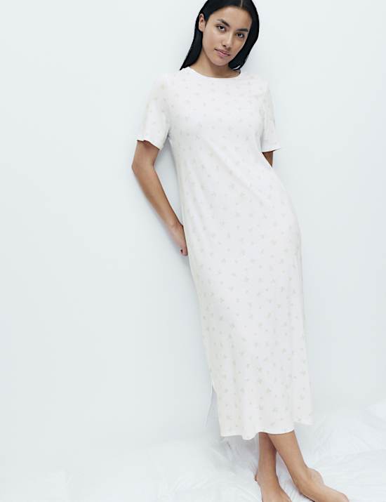 Cotton Modal Printed Nightdress