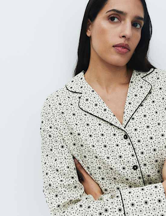 Pure Cotton Sateen Eid Printed Nightshirt