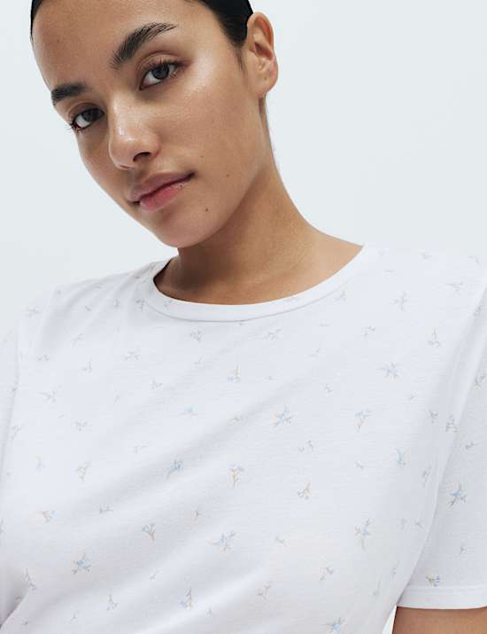 Cotton Modal Printed Long Nightdress