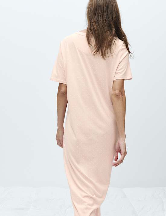Cotton Modal Printed Long Nightdress