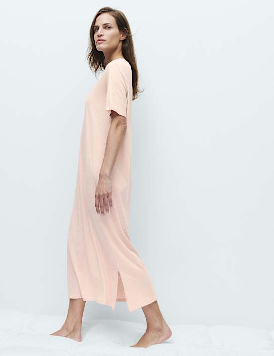 Cotton Modal Printed Long Nightdress