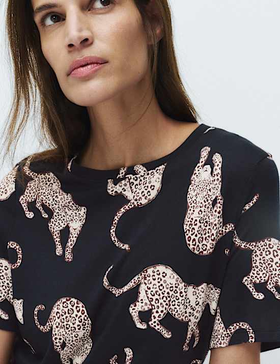 Cotton Modal Printed Long Nightdress