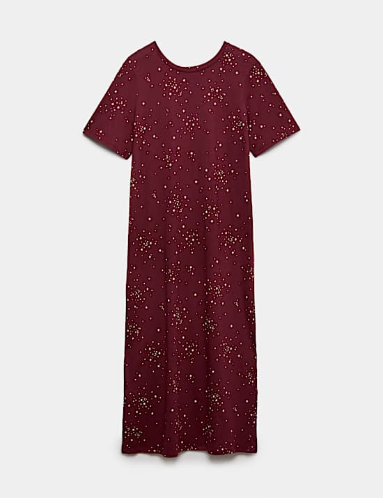 Cotton Modal Printed Long Nightdress