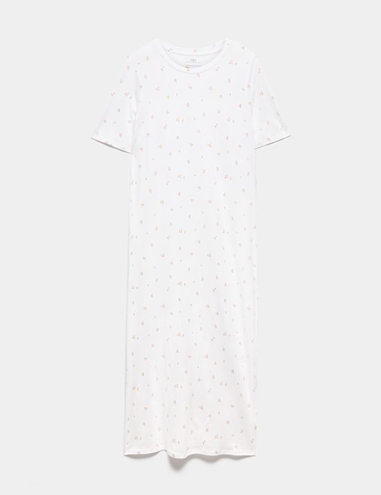 Cotton Modal Printed Long Nightdress