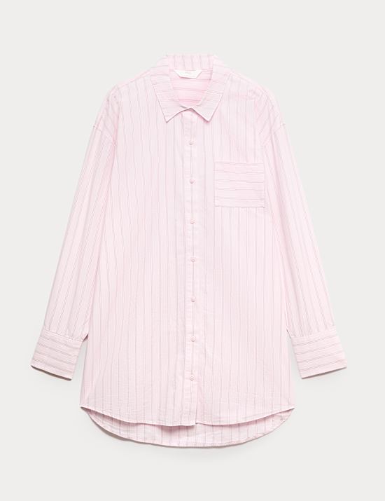Pure Cotton Striped Nightshirt