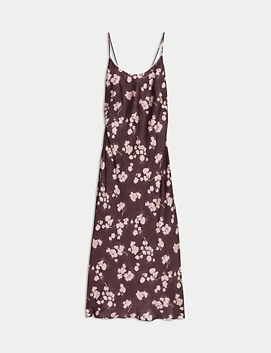 Camis&oacute;n floral de sat&eacute;n