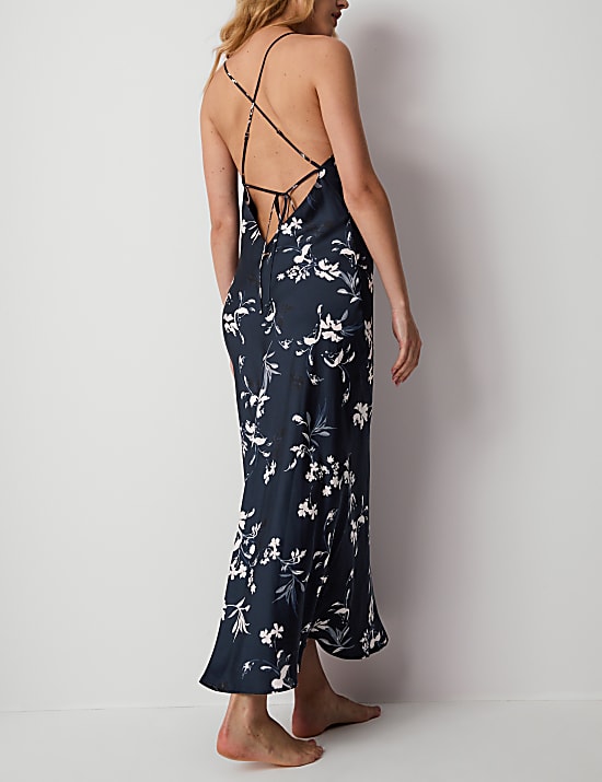 Satin Floral Nightdress