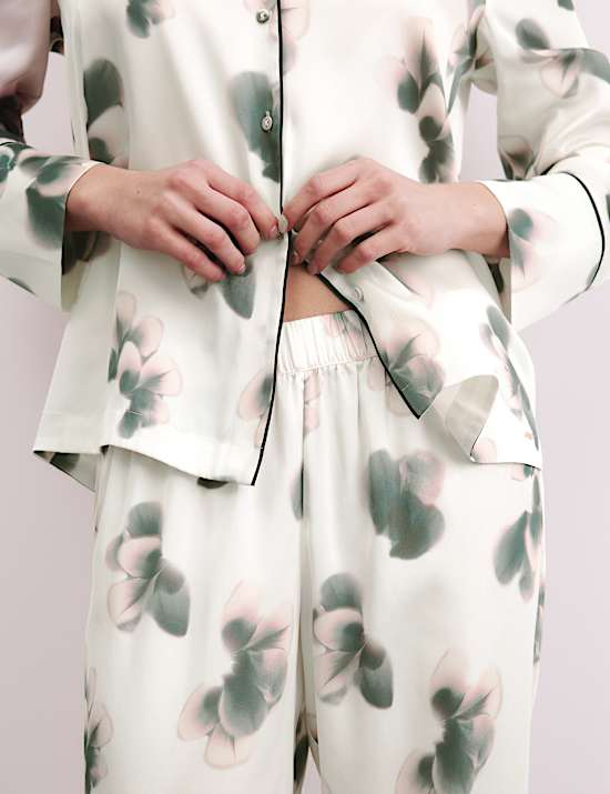 Satin Floral Print Pyjama Set