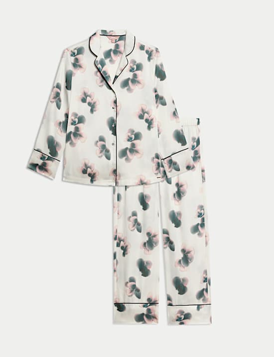 Satin Floral Print Pyjama Set