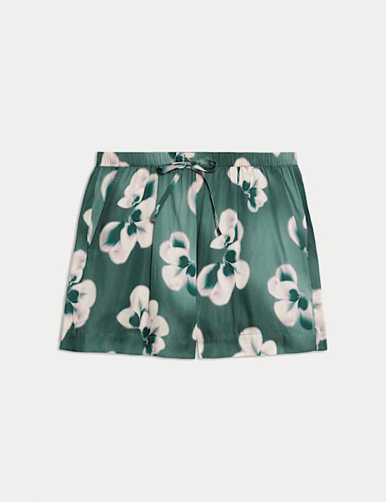 Φλοράλ πιτζάμες με σορτς Dream Satin™