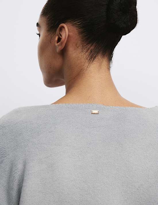 Lounge-Schlafanzugset aus Fleece mit Stehkragen