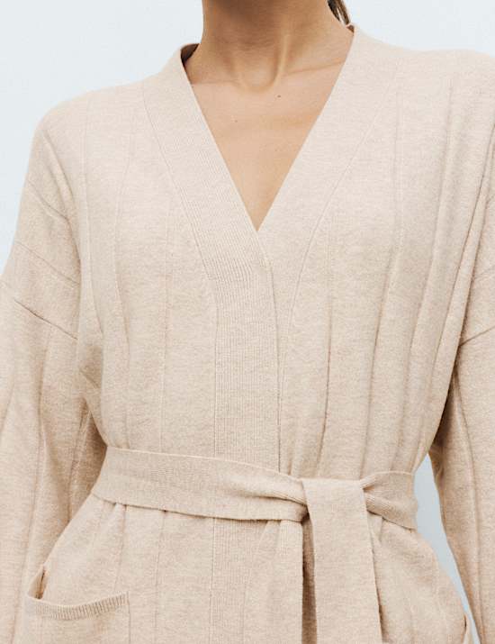 Knitted Robe with Cotton