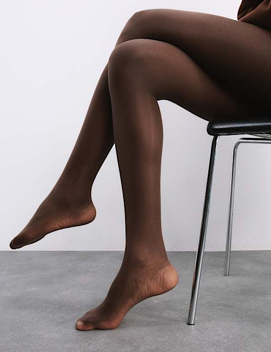 7er-Pack formgebende, transparente Strumpfhosen (7 den)