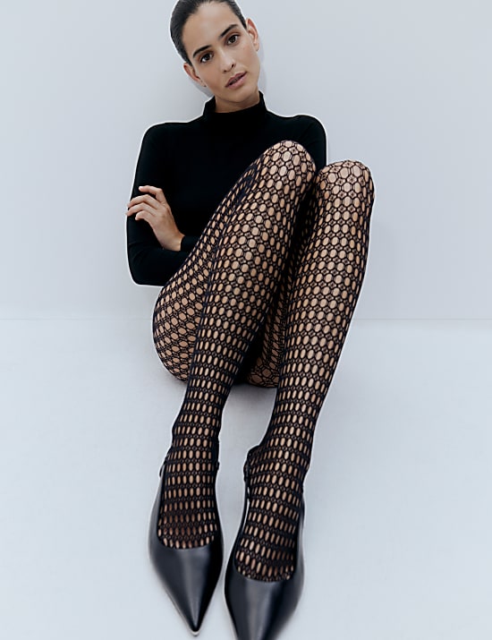 Lightweight Knit Fishnet Tights