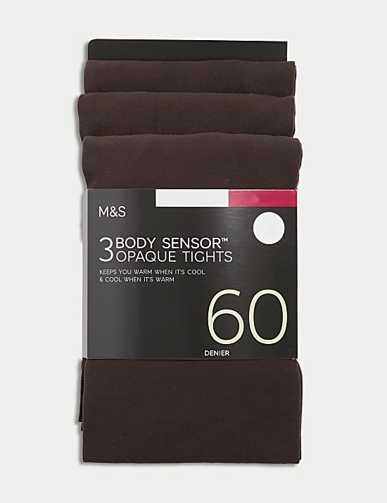 3pk 60 Denier Body Sensor&trade; Tights