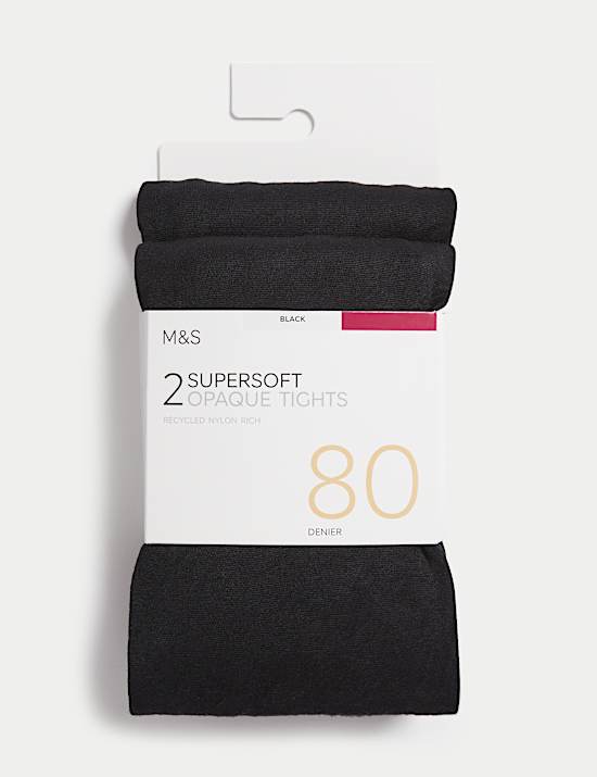 2pk 80 Denier Supersoft Tights