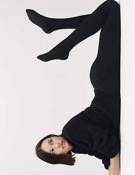 Velours gevoerde panty (250 denier)