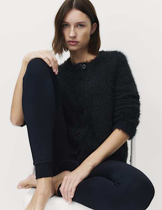 Voetloze, velours gevoerde panty (250 denier)