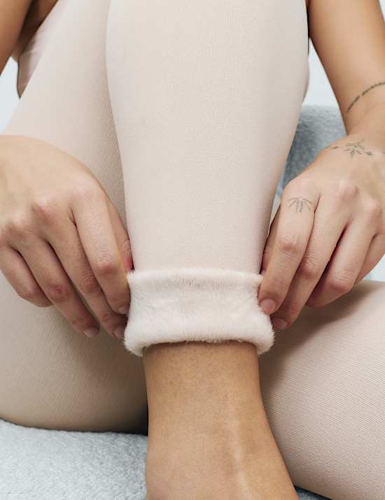 250 Denier Velour Lined Footless Tights