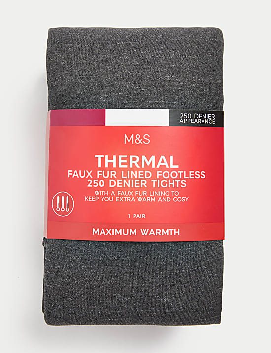 Collants sans pieds 250 deniers avec doublure en velours