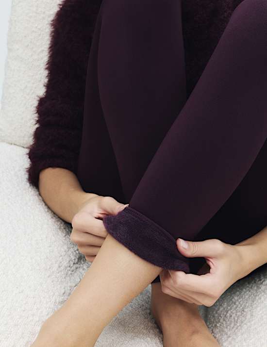 250 Denier Velour Lined Footless Tights