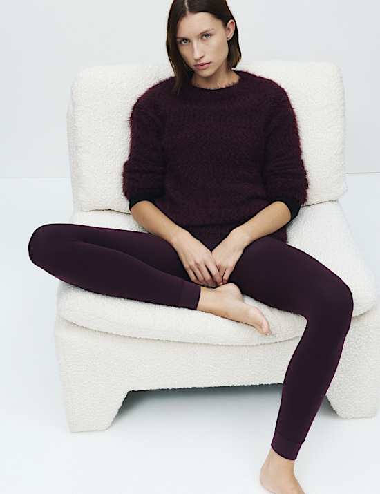 250 Denier Velour Lined Footless Tights