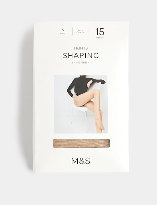 5 Pack 15 Denier Body Shaping Tights