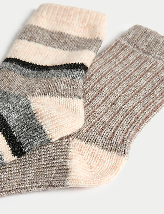 2 paar thermische enkelsokken