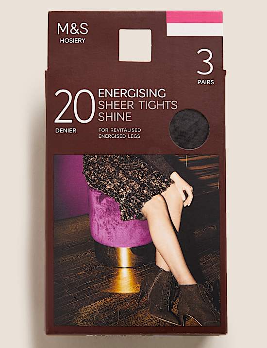 Lot de 3 paires de collants fins 20 deniers, dotés de la technologie Energising