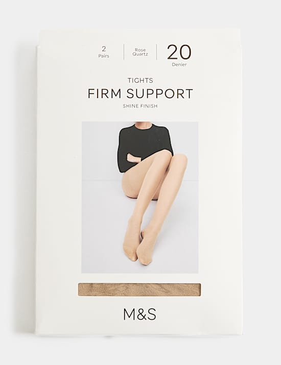 2 Pack 20 Denier Firm Support Tights