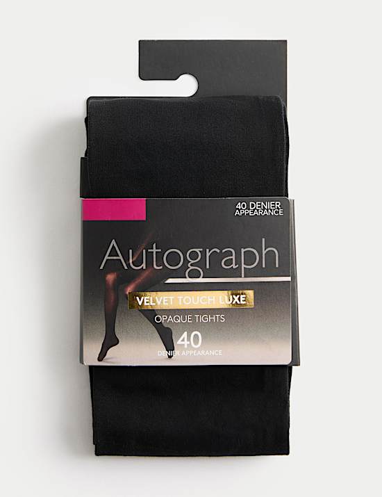 Collants 40 deniers de qualité supérieure à finition veloutée