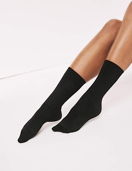 3pk 40 Denier Supersoft Opaque Ankle Highs