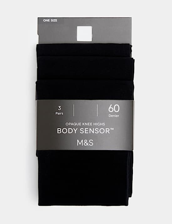 3 Pack Body Sensor Knee High Socks