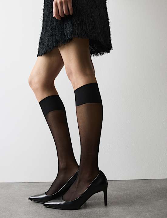 4pk 10 Denier Ladder Resist Knee Highs