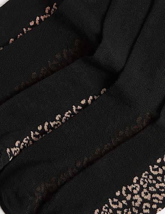 5 Pack Rayon Animal Print Ankle High Socks