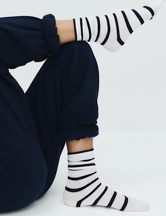 3 Pack Supersoft Striped Crew Socks