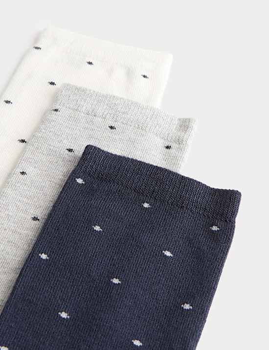 Lot de 3 paires de chaussettes ultra-douces &agrave; imprim&eacute; pois