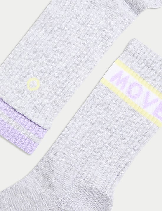 3pk Cotton Blend Ankle High Socks