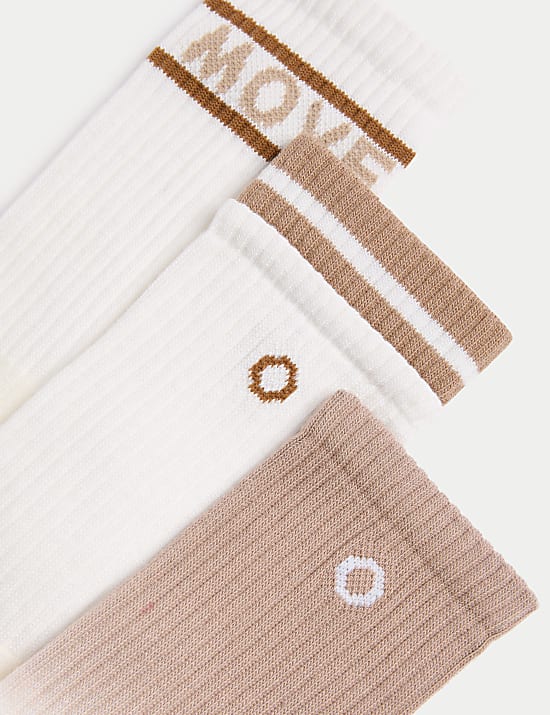 3pk Cotton Blend Ankle High Socks